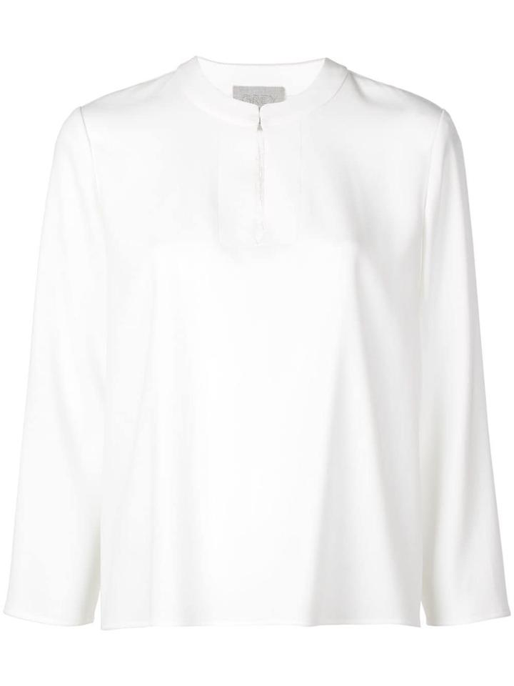 Jason Wu Shift Long-sleeve Blouse - White