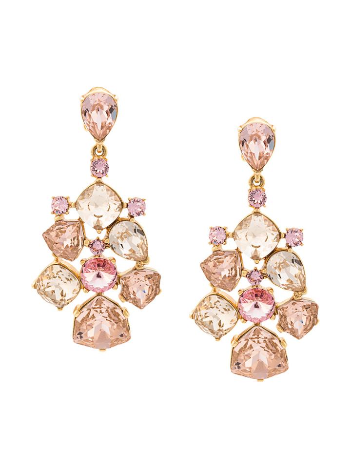Oscar De La Renta Embellished Drop Earrings - Metallic