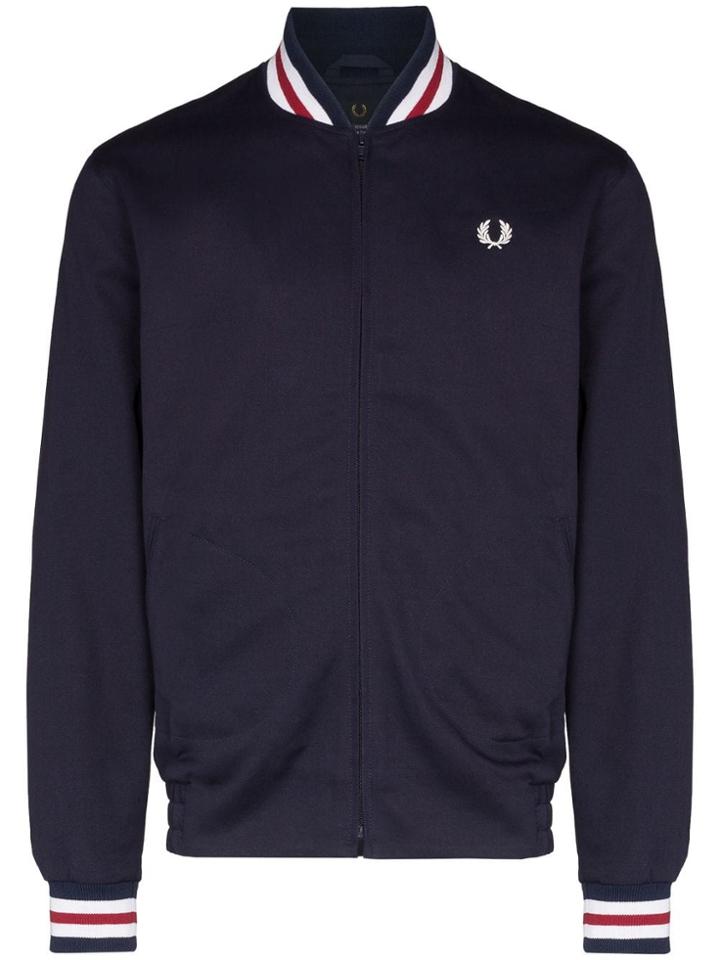 Fred Perry Zip-up Bomber Jacket - Blue