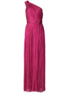 Maria Lucia Hohan Pleated One Shoulder Gown - Pink & Purple
