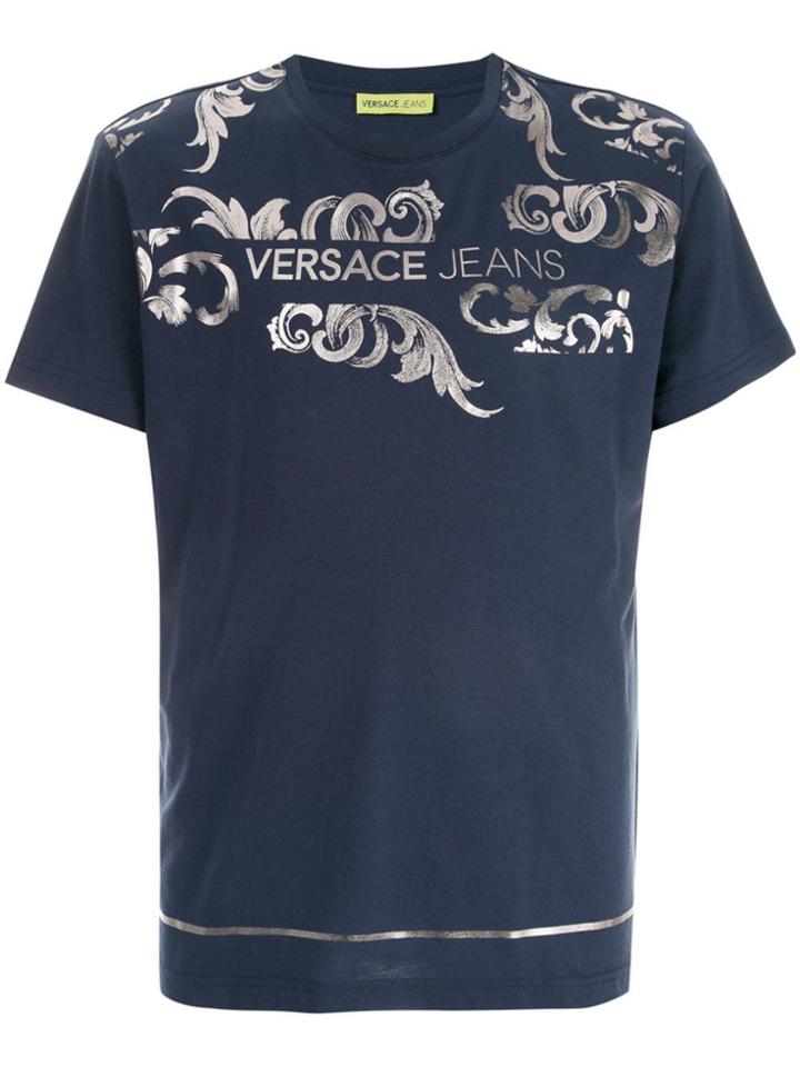 Versace Jeans Metallic Logo T-shirt - Blue