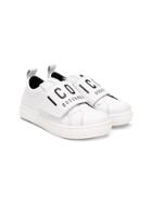 Dsquared2 Kids Icon Logo Touch-strap Sneakers - White