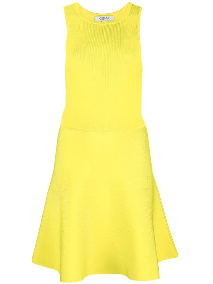 Cushnie Flared Mini Dress - Green