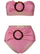 Adriana Degreas Mille Punti Polka Dot Ring Fastener Bikini - Pink