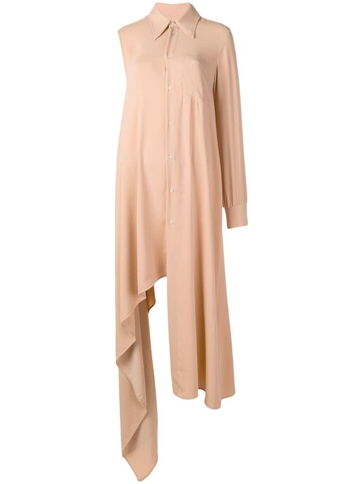 Mm6 Maison Margiela Asymmetric Shirt Dress - Neutrals