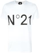 No21 Logo Print T-shirt, Men's, Size: Large, White, Cotton