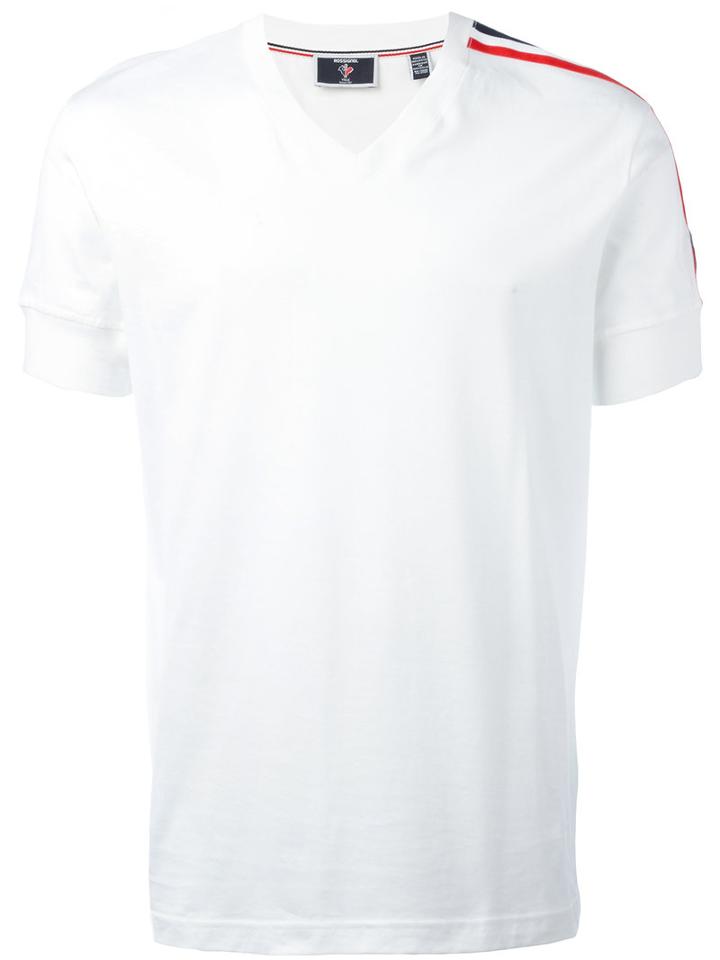 Rossignol - Striped Trim T-shirt - Men - Cotton - 50, White, Cotton