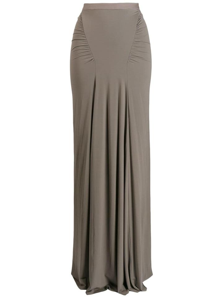 Rick Owens Lilies High Waisted Jersey Skirt - Grey