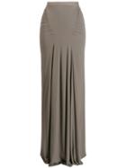 Rick Owens Lilies High Waisted Jersey Skirt - Grey