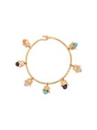 Aurelie Bidermann Floral Charm Bracelet - Gold