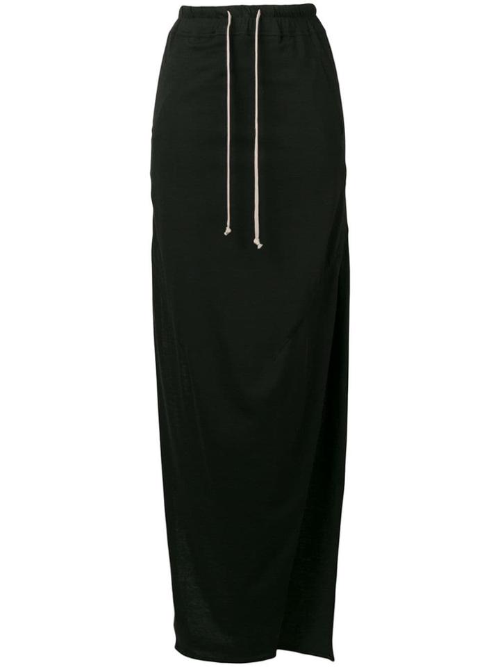 Rick Owens Drawstring-waist Maxi Skirt - Black