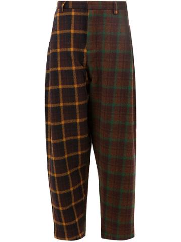 Miaoran Tartan Trousers - Brown