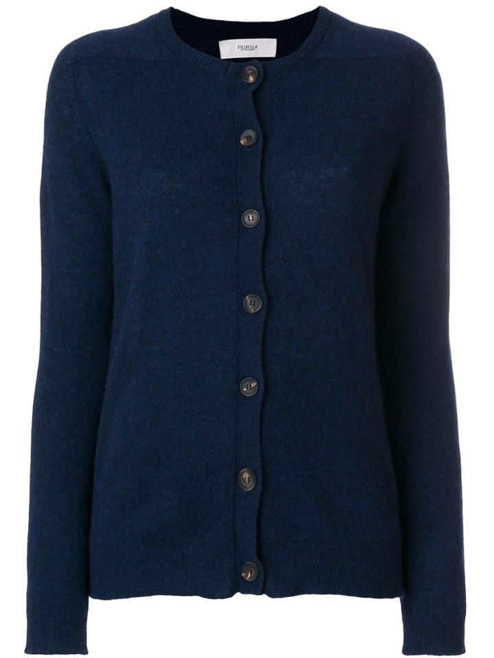 Pringle Of Scotland Gauge Knit Cardigan - Blue