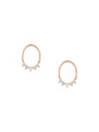 Natalie Marie 14kt Rose Gold Mahina Diamond And Pearl Studs
