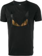 Fendi Bag Bugs Crystal Embellished T-shirt - Black