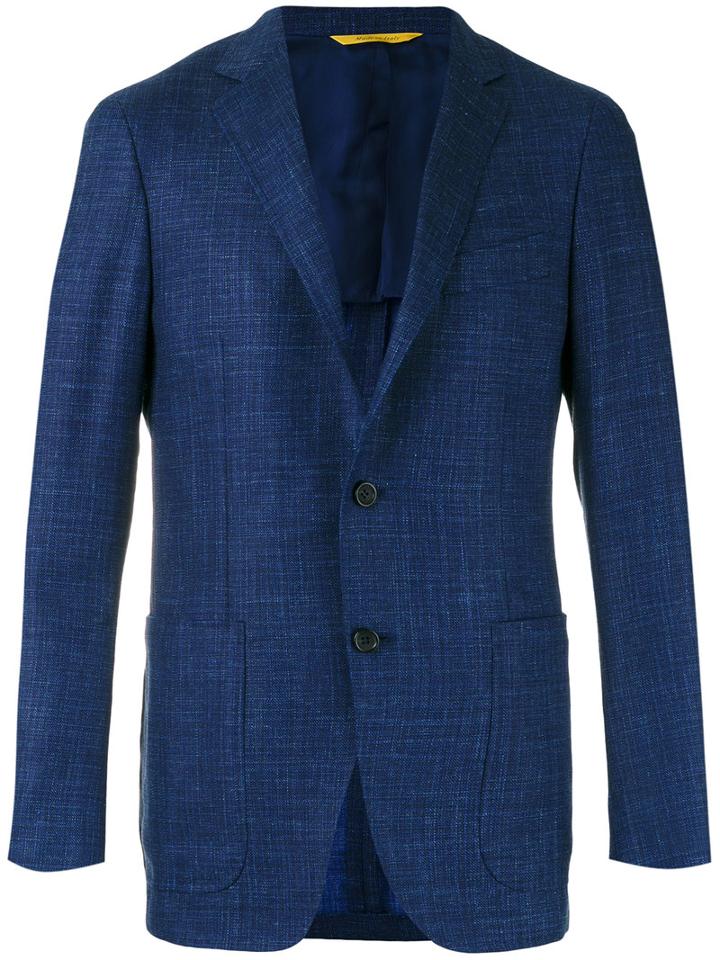 Canali - Two Button Blazer - Men - Silk/linen/flax/cupro/wool - 58, Blue, Silk/linen/flax/cupro/wool