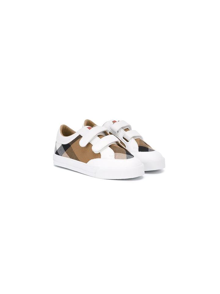 Burberry Kids House Check Sneakers, Boy's, Size: 31, Red