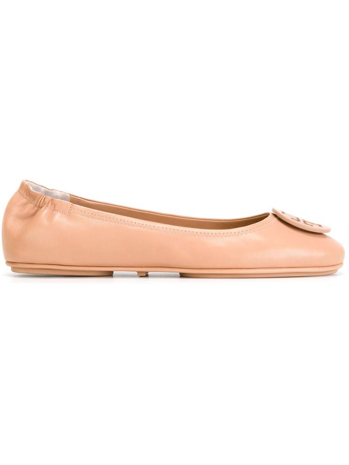 Tory Burch Minnie Travel Ballet Flats - Nude & Neutrals