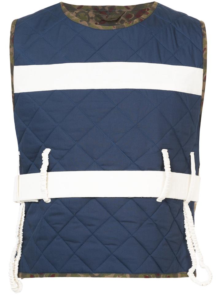 Craig Green Quilted Panel Vest - Blue