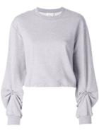 3.1 Phillip Lim Ruched-sleeve Sweatshirt - Grey