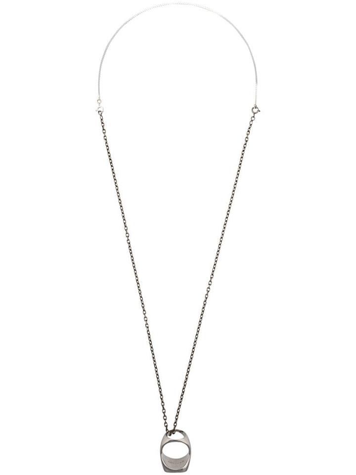 Maison Margiela Ring Detail Chain Necklace - Silver