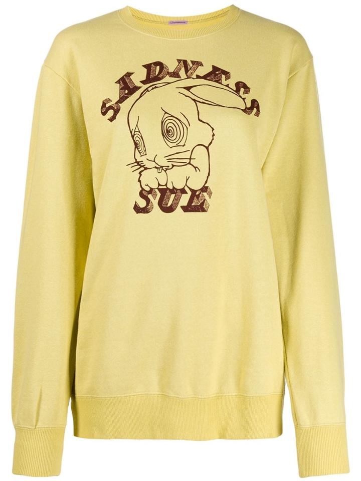 Undercover Sadness Sue Print Sweatshirt - Yellow