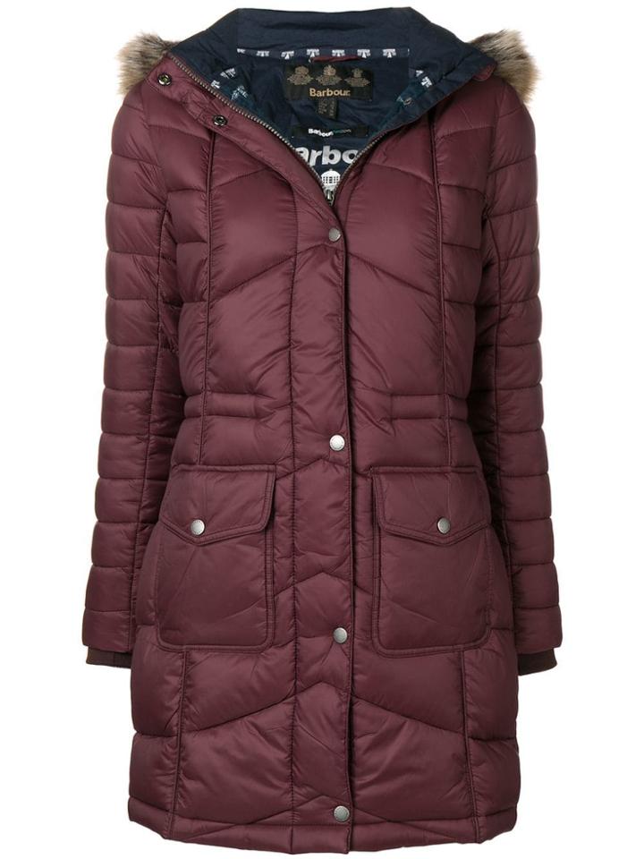 Barbour Fur Hood Trim Parka - Red