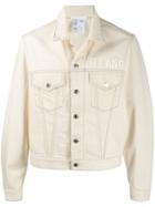 Helmut Lang Embroidered Logo Denim Jacket - White