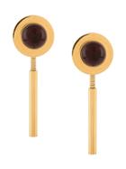 Marni Disk With Drop Back Earrings - Gold
