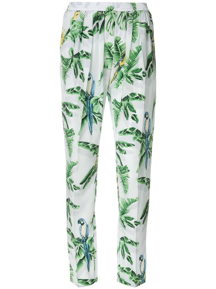 Stella Mccartney Tropical Print Trousers - Blue