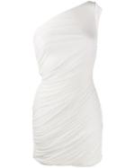Roberto Cavalli One Shoulder Ruched Dress - White