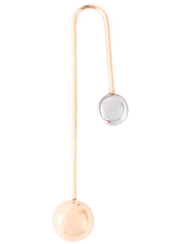 Asherali Knopfer Interchangeable Bar Earring, Women's, Metallic, 18kt Rose Gold