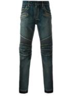 Balmain Biker Jeans, Men's, Size: 33, Blue, Cotton/polyurethane