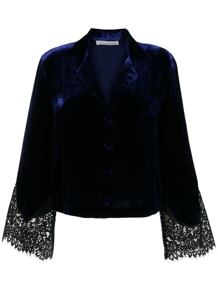 Nk Velvet Blazer - Blue