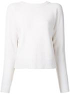 Proenza Schouler Buttoned Back Jumper, Women's, Size: Small, White, Cashmere/cotton