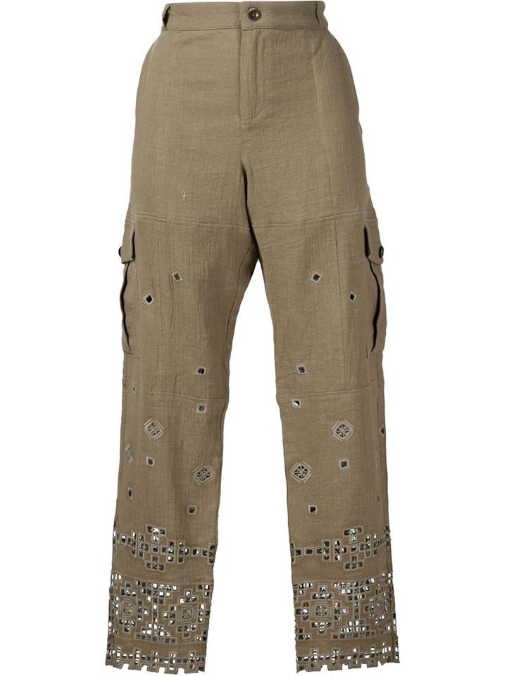 Sea Crochet Detail Tapered Trousers