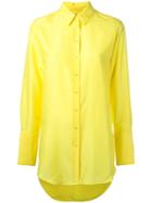Joseph Classic Shirt, Women's, Size: 36, Yellow/orange, Silk