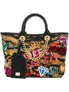 Dolce & Gabbana Patchwork Tote Bag - Black