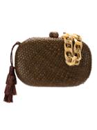 Serpui Hanging Tassel Clutch - Brown