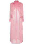 Matériel Bow Detail Maxi Shirt - Pink & Purple