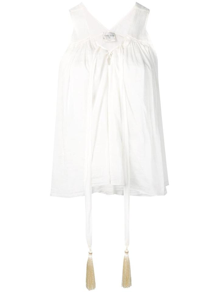 Forte Forte Hanging Tassels Top - White