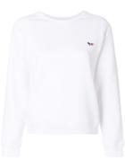 Maison Kitsuné Embroidered Logo Sweatshirt - White