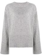 6397 Flared Long-sleeve Sweater - Grey