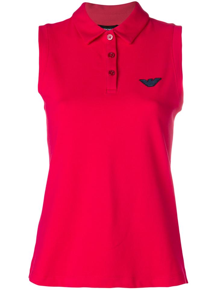 Emporio Armani Sleeveless Polo Top - Pink & Purple