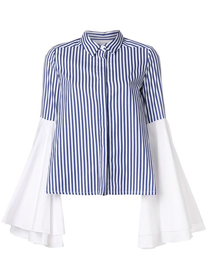 Milla Milla Flared Sleeve Striped Shirt - Blue