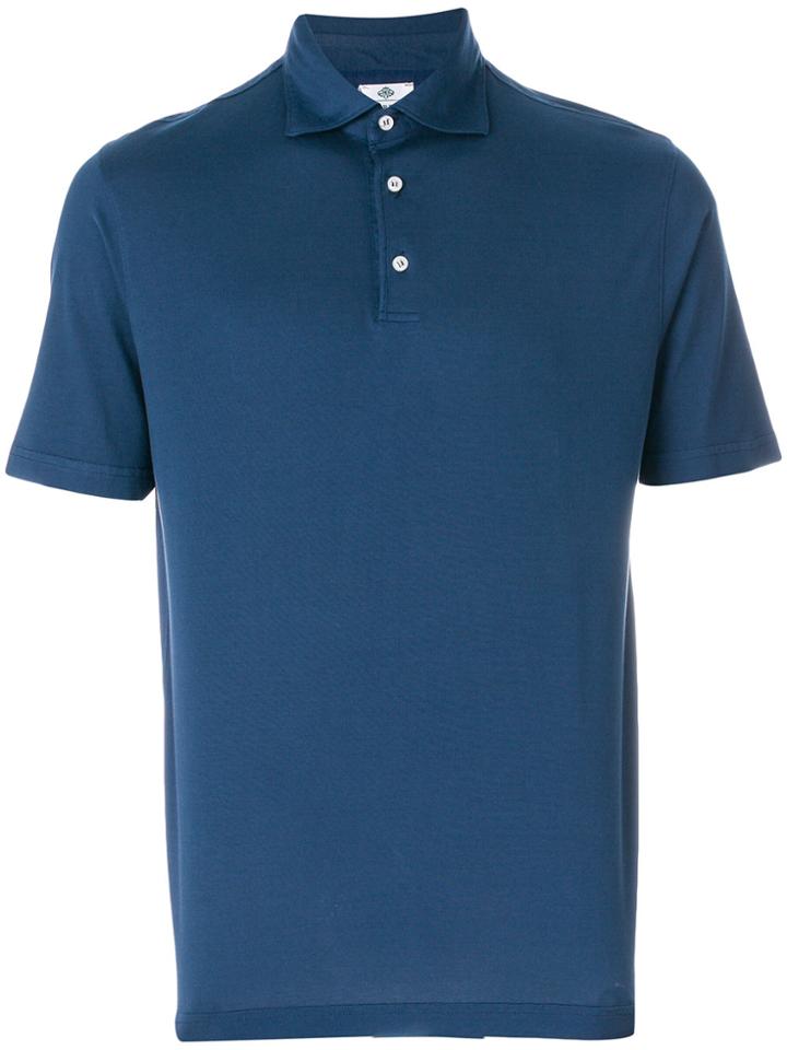Borrelli Short Sleeved Polo Shirt - Blue