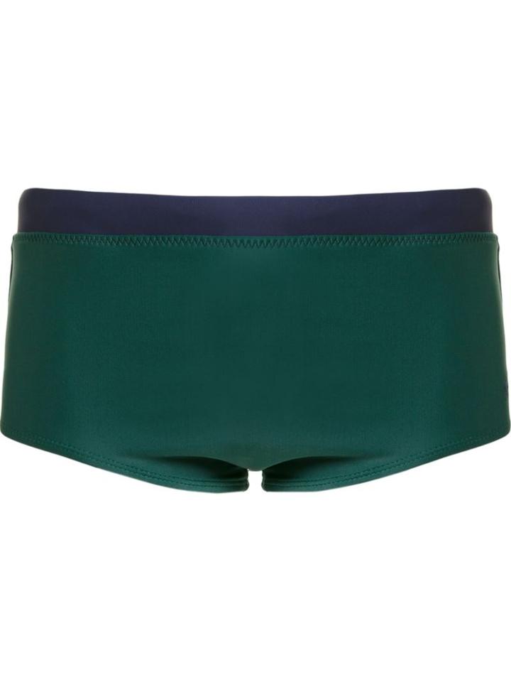 Blue Man Emboidered Logo Panelled Trunk, Men's, Size: G, Green, Polyamide/spandex/elastane