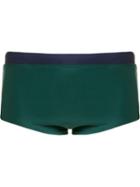 Blue Man Emboidered Logo Panelled Trunk, Men's, Size: G, Green, Polyamide/spandex/elastane