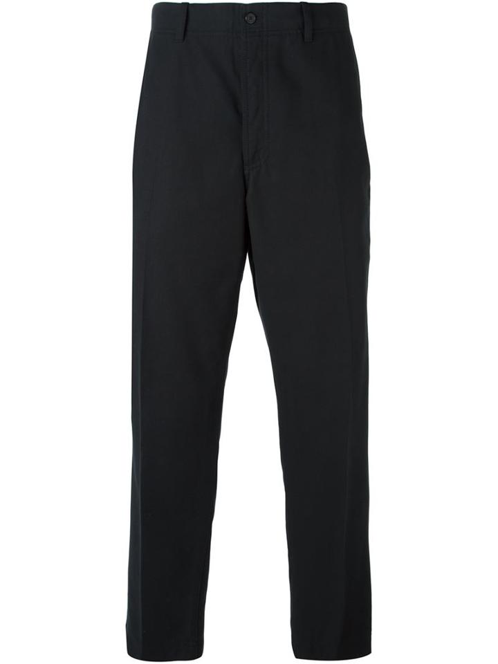 Ami Alexandre Mattiussi Carrot Fit Trousers, Men's, Size: 36, Black, Cotton/viscose