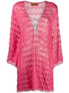 Missoni Mare Short Textured Dress - Pink